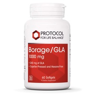 Protocol Borage/GLA 1,000mg - 240mg GLA - Expeller-Pressed & Hexane-Free - Supports Normal Immune Fu
