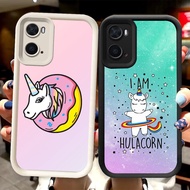 J-49 Cute Unicorn Soft Case for OPPO A76 K10 Realme 9i A36 A57S A77S A77 A57 A96 Cover