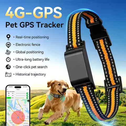 GPS Tracker Cat Collar IP67 Waterproof Real-Time Wi-Fi Location Anti-Lost Smart Collar No Subscripti