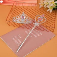 Princess Tiara Wand Set Rhinestone Tiara and Magic Wand Stick Girls Jewelry for Little Girls Princes