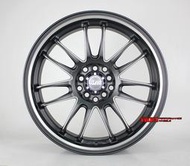 KR648 17吋 新款 內凹鋁圈樣式 17吋 5X100 / 5X114.3 7J ET40 消光黑閃銀 台灣製