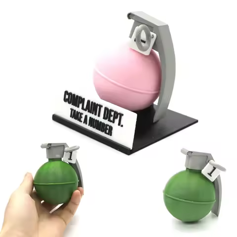 1 Piece Complaint Department Desk Sign 3D Printed Prank Gift Funny Grenade Complaint Department Desk