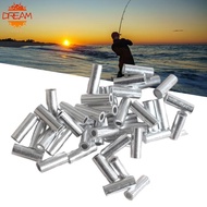 Dream Fishing Line Tube Connectors Fishing Crimp Sleeves 100pcs Single Barrels Crimp Sleeves Aluminu