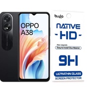 BUYLA Native Tempered Glass Screen Protector For OPPO A38/A18/A57/A77S/A16/A16K/A17/A17K (NON Black 