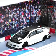 MJ 1/64 Honda civic FD2 Resin Diecast Car Model Toy Birthday Gift