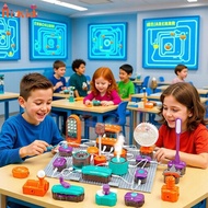 [SG Seller]STEM Circuit Building Blocks Set  Kids STEM Circuit Toy Electronic Circuit Construction K