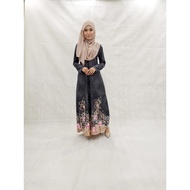 Muslimah Women Muslim Moden Printed Jubah Dress / Plus Size (XXS-10XL)
