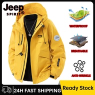 Jeep Spirit Fashion Men's Outdoor Waterproof Jacket Windproof Motorcycle Jacket