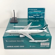 SC Model 1: 400 Cathay Pacific Airlines A330-300 B-LAJ LAK LBK with Metal Nameplate