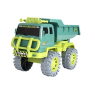 Smooth Edges Toy Truck Simulation Model Truck Toy Flexible Arm Engineering Truck Toy Excavator/dump/mixer Truck Model Moveable Fun Vehicle Toy for Boys Perfect Christmas Gift