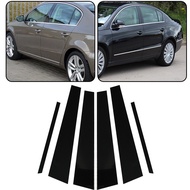 Car Center Column Sticker 6Pcs Car BC Pillar Post Cover Door Molding Stickers For Volkswagen Passat 