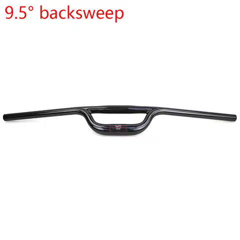 New Foled bike 3K full carbon fibre bicycle handlebar 9.5 degrees backsweep double tube carbon handl