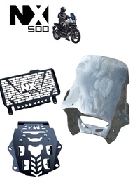 ชุดทัวริ่งต้องมี 3 อย่าง  กาดหม้อน้ำ สีดำ / ชิวสโม๊ค/ ยกชิวหน้า+GPS สำหรับ  Honda NX500 🌳TP🌳