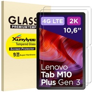 XunyLyee Tempered Glass Screen Protector for Lenovo Tab M10 Plus 3rd Gen 10.61 Inch 2K Pack of 2