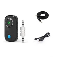 Bluetooth 5.0 Audio Transmitter Receiver, 3 in 1 Microphone Low Latency Wireless Music Adapter with 3.5mm Aux Port