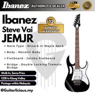 Ibanez Steve Vai Signature JemJr, Black (JEMJR-V2 / JEM JR )  6 tali gitar elektrik Monkey Grip Floy