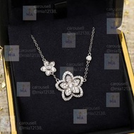 💜Graff Wild Flower系列 花朵雙重奏 吊墜18k金 項鍊 女款Necklace Women's
