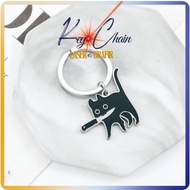 GANTUNGAN Keycan Cute Unique Cat Keychain Cat Dog Keychain Cat Keychain