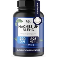 LIFE 360+ Magnesium Complex | 4 Magnesium Compounds: Oxide, Glycinate, Gluconate, Citrate | Hydrolyz