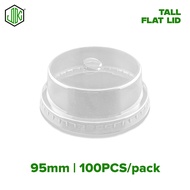JKM 100pcs 95mm Tall Flat Lid