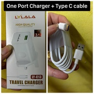 LYLALA 18W Charger WITH MICRO USB & TYPE C CABLE ONE SET