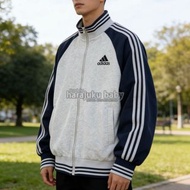 Adidas 灰藏青拼色棒球外套 Jacket Outerwear 外褸
