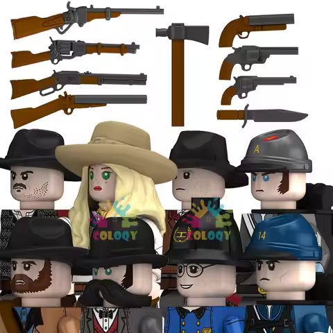 Kids Toys Cowboy Building Blocks Sadie Morgan Police Detective Soldiers Mini Action Figures Toys For