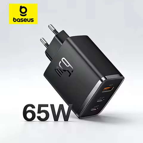 Baseus 65W USB C Charger GaN Charger Support QC PD Charge Portable Fast Charger For iPhone 17 16 15 