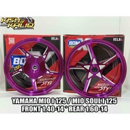 BOM X CNC MAGS VELA 14s 5 SPOKES FOR YAMAHA MIO I 125 / MIO SOUL I 125 (100% THAILAND MADE)