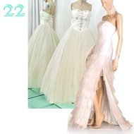 A-Line Gold Wedding gown & Dinner evening gown/ Dress
