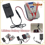 ROWANSG Lithium Battery Charger, 18/21V/24V Lithium Overload Protection Dual-head Charger, Universal