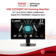MSI G272QPF E2 Gaming Monitor | 27" | 1ms (GTG) | 180Hz | 2560x1440 | Rapid IPS | Adjustable Stand |