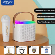 POLVCDG Karaoke Portable Speaker Amplifier Home ktv Outdoor Speaker Microphone Loud Sound Speaker with 2 Wireless Microphones Stereo Surround