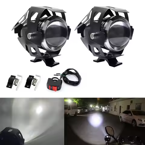 U5 Auxiliary Spotlights Motorbike Spot High/Low 125W For HONDA XLV 600 650 700 TRANSALP NX 650 FMX 6