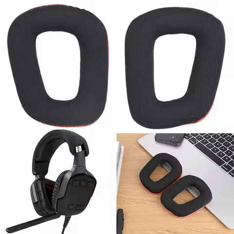 1 Pair Replacement Ear Cushion Memory Foam Headset Ear Cushions for Logitech G35 G930 G430 F450 for
