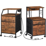 Kabinet Fail Mudah Alih 2-laci Hoobro, Kabinet Pemfailan Dengan Stesen Pengecasan, Stand Pencetak De