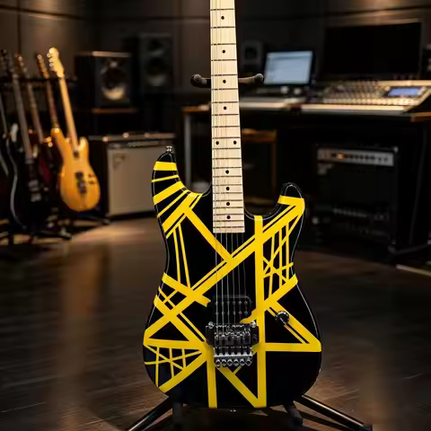 Electric Guitar evh Electric guitar Black And Yellow Electric Guitar Free Shipping
