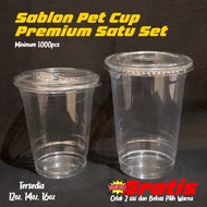 PET CUP Glass Screen Printing + STRAWLESS LID CUP LOGO PRINT - 12oz, 14oz, 16oz, 1000PCS
