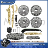 Engine Timing Chain kit VVT Gear Fit 2.5 3.0 3.5 4.7 5.5 L T M272 M273 V6 V8 Gas For Mercedes-Benz C