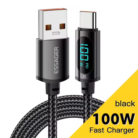 Essager 7A USB Type C Cable Display PD 100W Fast Charging USB C Data Cord For xiaomi poco Samsung Ho