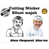 Cutting sticker Silhouette face kang dedi Mulyadi, sticker dedi mulyadi