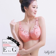 [Kelly Loves Underwear] Yangdong Flower Cai Large Size Bra 46-48 E/F/G Cover [P99-Passionate Pink Ex