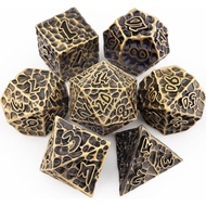 Haxtec Metal DND Dice Set Polyhedral D&D Dice Compatible with Dungeons and Dragons Gift TTRPG Antiqu