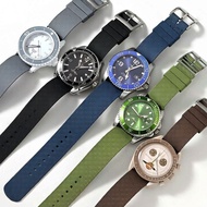 Nato FKM Fluororubber Watch Strap 20mm 21mm 22mm One Loop Universal Bracelet Fluoroelastomer ZULU Wa