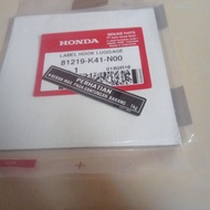 GANTUNGAN Sticker sticker label writing maximum load hanger goods label hook luggage supra x 125 f1 