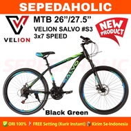 Sepeda Gunung MTB VELION SALVO 03 Ukuran 26 27.5 Inch Rem Cakram 21 Speed Dewasa