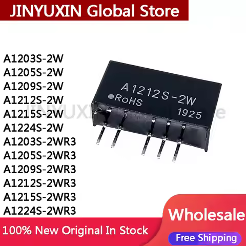 2PCS A1203S-2W A1205S-2W A1209S-2W A1212S-2W A1215S-2W A1224S-2W R3 12V TURN 3.3V 5V 9V 12V 24V SIP-