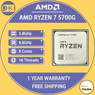 USED AMD Ryzen 7 5700G R7 5700G CPU New Desktop Gamer Office Processor 3.8GHz Eight-Core 16-Thread 6