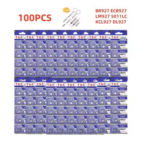 100PCS CR927 Button Battery DL927 BR927 BR927 3V Lithium Battery For Watch Car Key Remote Coin Cells