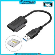 USB 3.0 to 7+6 13Pin Slimline SATA Laptop CD/DVD ROM Optical Drive Adapter Cable